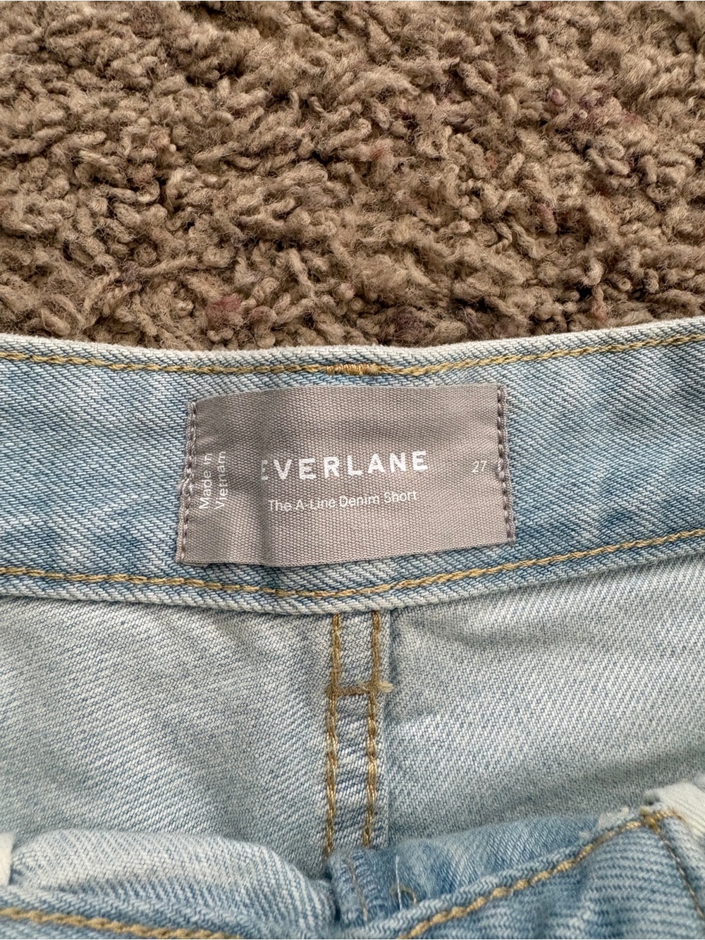 Everlane A-Line Denim Light Wash Shorts Women’s 27 High Rise Summer shorts - Picture 4 of 7